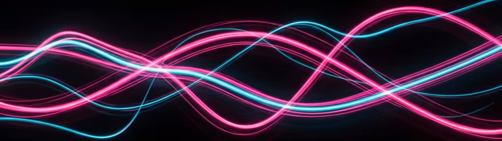 Abstract magenta and cyan light streaks